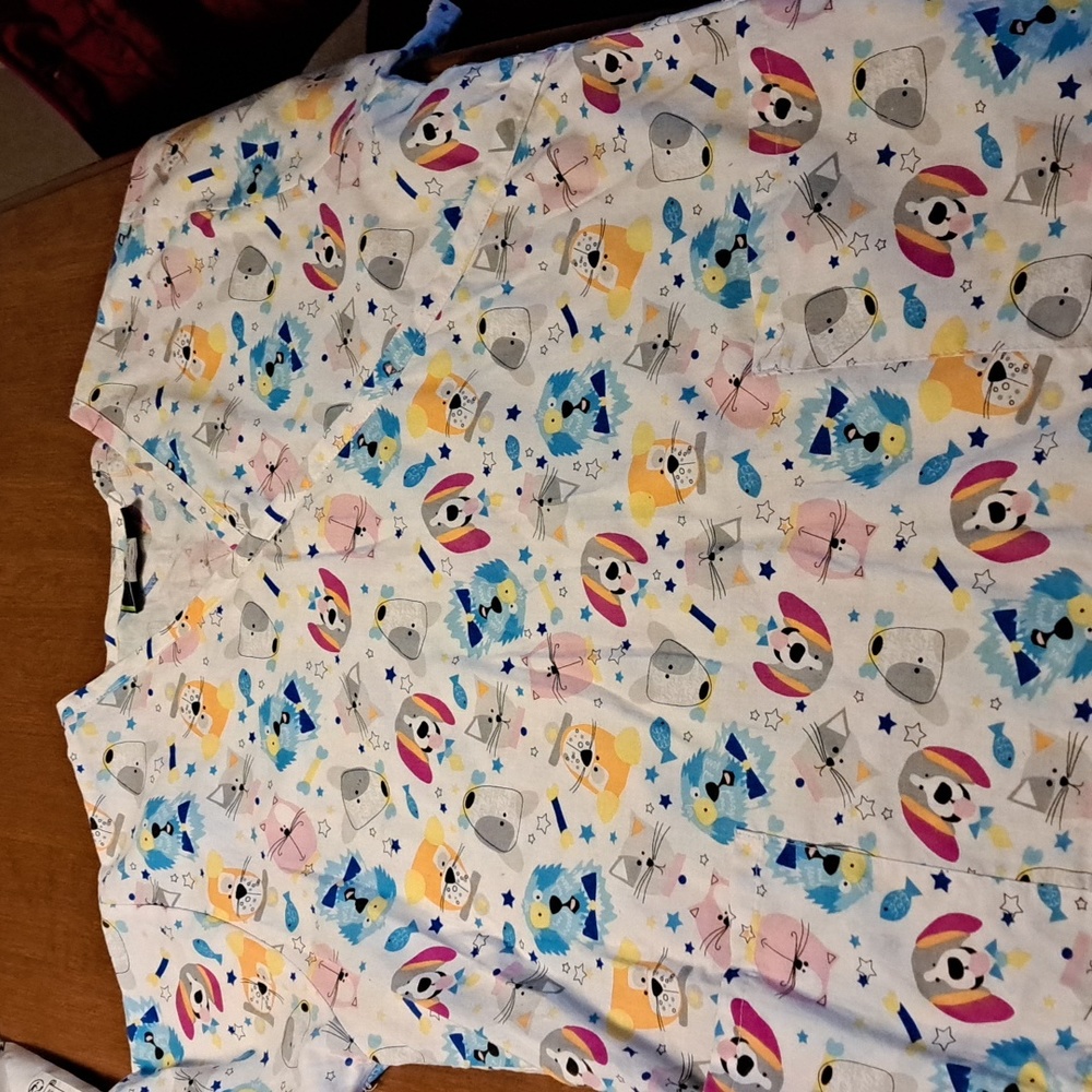 SALE Bonita dog scrub top L